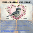 thumbnail image 3 of 1 Pcs 2D Flat License Plate Covers & Frames, A bird among pink flowers For Decorative Front, Waterproof For Decoration Aluminum License Plate Covers & Frames Cover For Men Women, 12" X 6", 3 of 7