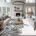 Black Branches Area Rugs 5'x8', Washable Small Throw Rugs for Classroom ...