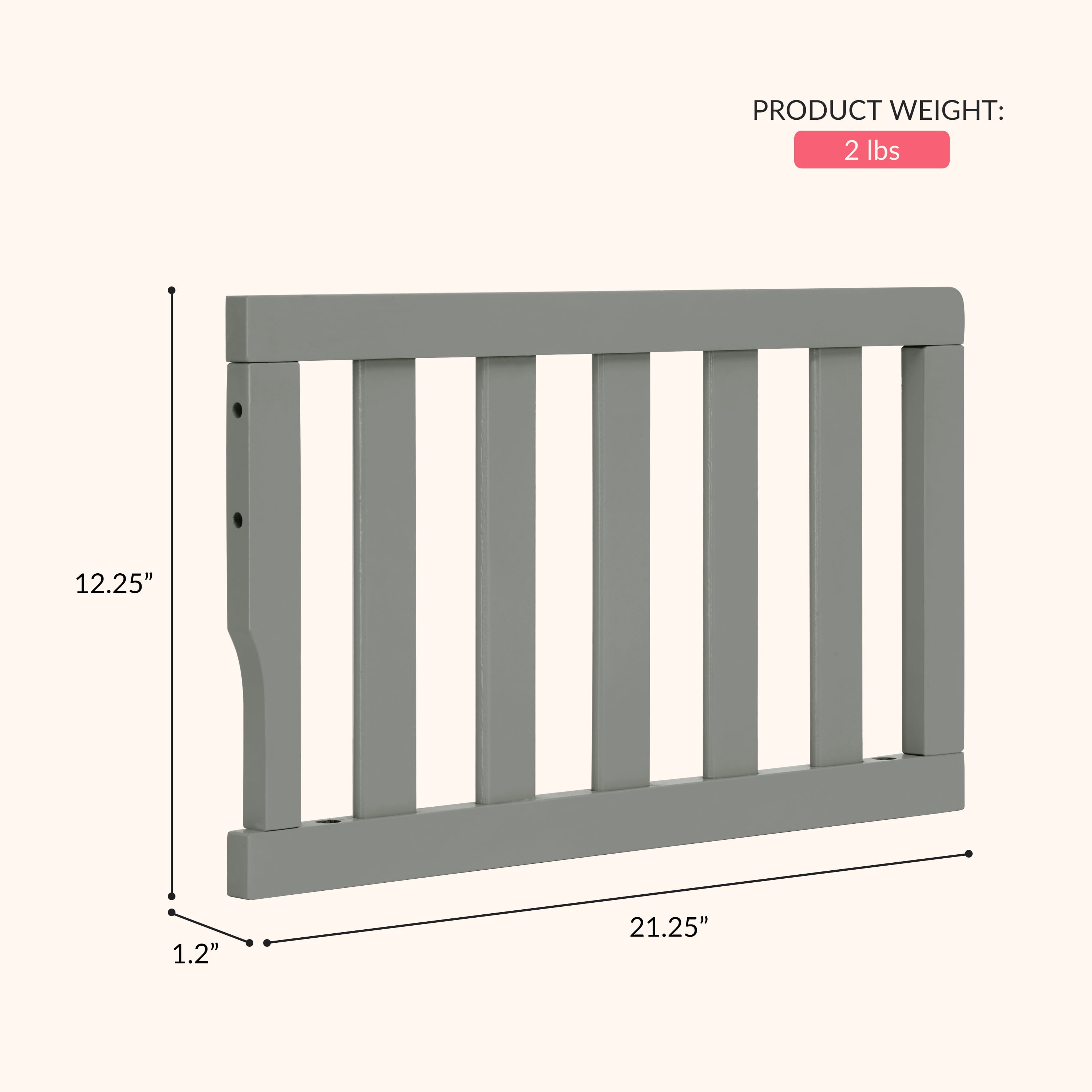 Dream On Me Convertible Crib Toddler Guard Rail, Sea Grass