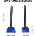 thumbnail image 2 of 7.8" Mini Squeegee with Dual Blue Rubber Blades (2" & 2.6") - Ideal for Car Wraps, Window Tinting, Glass Cleaning, Screen Printing, Craft Projects, and Detailed Adhesive Work, 2 of 6