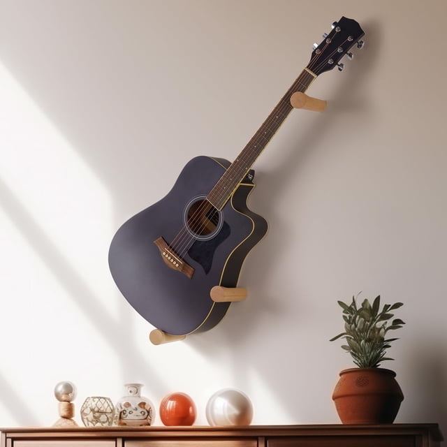 Soporte de pared para guitarra DAZZLIFE Acoustic Horizontal, Madera