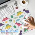 thumbnail image 4 of Long Mouse Pads for Desk,White Cute Dinosaurs Pattern Desk Mats on Top Of Desks, Desk Mouse Pad Extra Large with 3mm Non-Slip Base and Stitched Edge for Gaming,Office,Work,Home 31.5"x11.8", 4 of 6