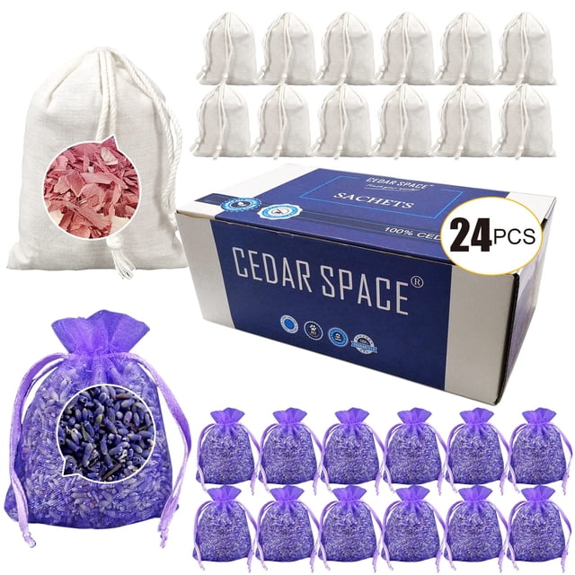 Bolsas tipo bolsita Cedar Space Lavender para cajones y armarios