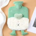 thumbnail image 1 of PVC Medium Water-filled Hot Water Bottle  Small Fresh Hand Warmer Cloth Cover  Cartoon Corgi Embroidered Hot Water Bottle Cloth Cover, 1 of 6