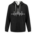 thumbnail image 4 of Christmas Sweatshirts for Women Christmas Tree Print Sweatshirt Comfort Casual Long Sleeve Hoodies Santa Claus Print Pullover Sweater Blouses Fleece Xmas Holiday Tops with Kangaroo Pocket, 4 of 4