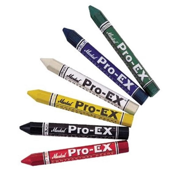 Markal Lumber Crayon, Large Tip, Yellow Color Family, Clay, 12 PK 80381
