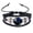L, variant on Glow In The Dark 12 Time Gem Cowhide Beaded Bracelet Black Crystal Unisex