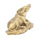 thumbnail image 4 of Brass Bull Ornament Lying Position Statue Wall Street Bull With Base for Tea Pets Small Craft Decoration, 4 of 5