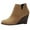 3Brown, variant on Mostsola Womens Wedge Boots Casual Fashion Zip up Low Heel Ankle Boots Suede Pumps Shoes Booties
