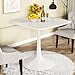 thumbnail image 3 of Recaceik Square Dining Table for 2-4 Person, 32 Inches Tulip Kitchen Table with Pedestal Base for Kitchen & Dining Room Table, Mid-Century Modern in Tulip Table w/0.71" Thickened Desktop, White, 3 of 4