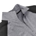 thumbnail image 5 of gbyLJF Men's Quarter Zip Sweatshirt Lightweight Long Sleeved High Neck Top Color Matching Half Open Pullover Shirts, 5 of 7