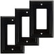 thumbnail image 1 of Henne Bery Sunken Pearls Placa de interruptor/placa de pared/cubierta de salida resistente (decorador individual, 3 unidades, negro mate), 1 of 1