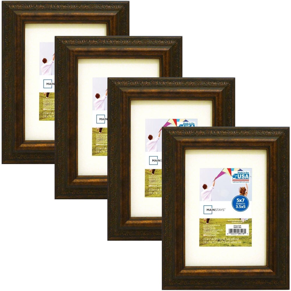 Mainstays Antique Gold Frame, Set of 4 Multiple Sizes available