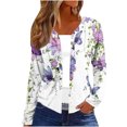 thumbnail image 2 of Women's Plus Size Cardigan Casual Fashion Long Sleeved Cardigan Print Designs Relaxed Loose Fitting Long Sleeved Top Beach on Clearance, 2 of 5