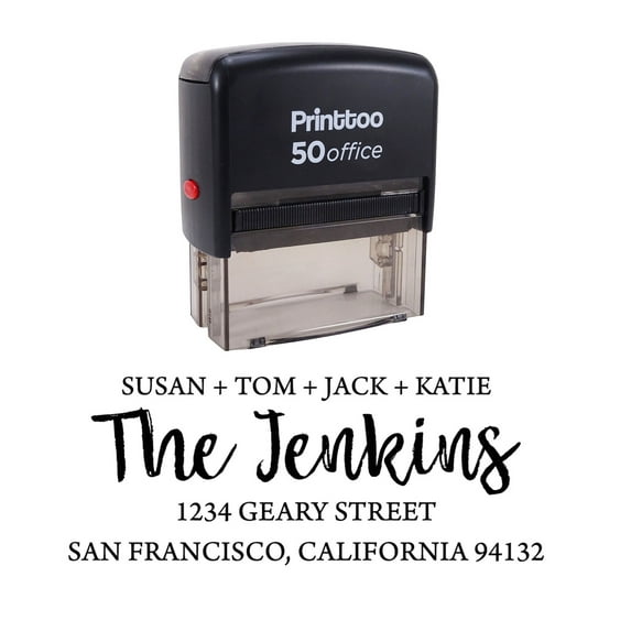 Printtoo Office Stationary Stamp PAST DUE Self Inking Rubber Stamp-Red