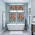 thumbnail image 3 of Christmas Cardinal Bird Kitchen Curtains Sets for Windows 36 Inch Length, White Black Plaid Pine Branch Snow Rod Pocket Window Treatments Tier Curtains and Valances Set for Bedroom/Bathroom, 3 of 8