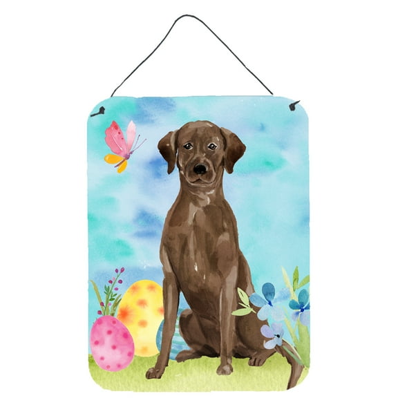 Chocolate Labrador Easter Wall or Door Hanging Prints