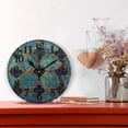 thumbnail image 2 of Moroccan Print Silent Wall Clock 10" Non-Ticking Battery Clock, 2 of 7