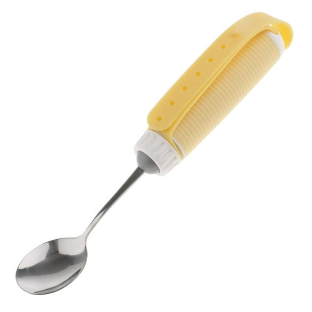 Swivel Comfortable Grip Spoon Adaptive Utensil Eating Aids for Elderly 