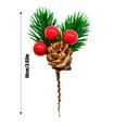 thumbnail image 3 of Artificial Pine Cone and Red Berry Picks for Christmas Decor 3.93 Inch Evergreen Branches Stems DIY Floral Craft Wreath Garland Xmas Tree Ornaments Home Festive Gift Wrapping Supplies, 3 of 7