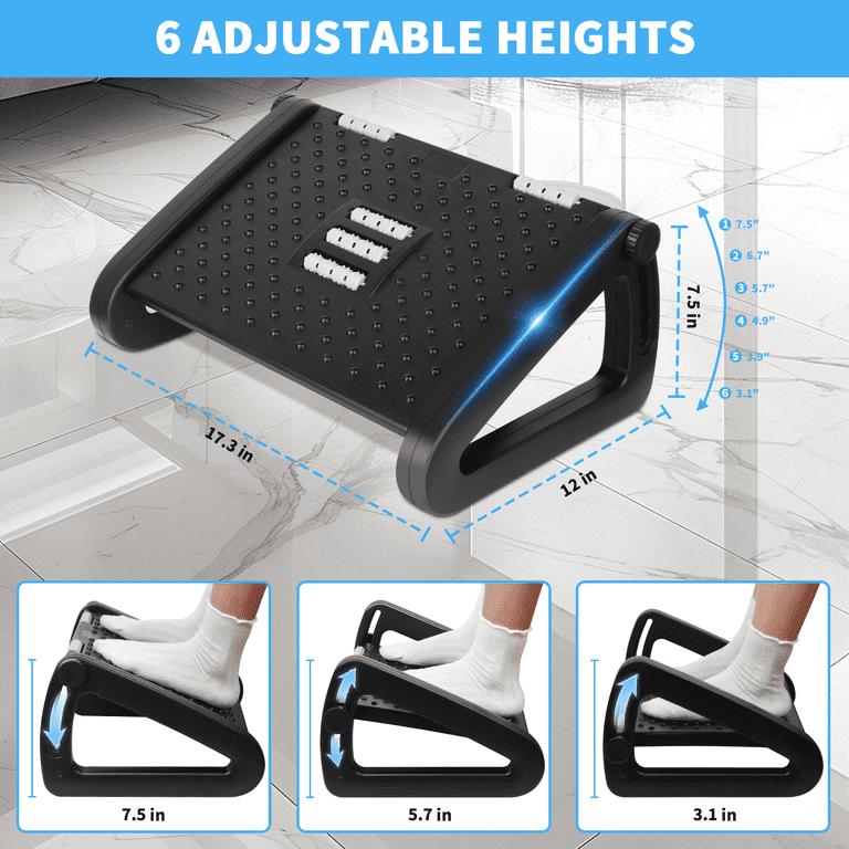 PHANCIR Adjustable Foot Rest with Massage Rollers photo 6