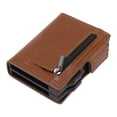 thumbnail image 3 of Anti Theft Wallet Aluminum Alloy PU Leather Multifunctional Slim Card Holder Bag with Slot for IOS Locator Apricot, 3 of 6