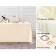 thumbnail image 2 of Mantel Surmente de poliéster beige 228 x 335 cm para boda, 2 of 7