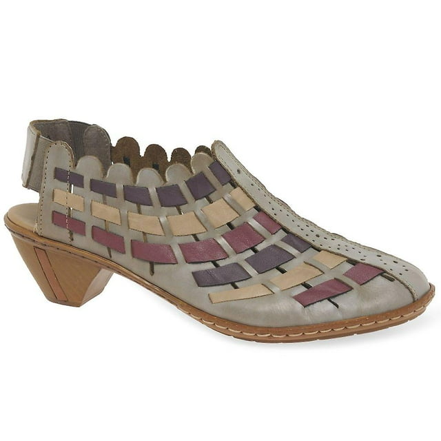 Rieker Chaussures à Talons en Cuir Tissé Sina