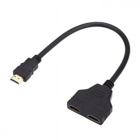 FVH HDMI to Dual HDMI Female Y Splitter Switch Extension Adapter Cable with Micro Mini HDMI Adapter