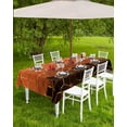 thumbnail image 3 of Red Black Outdoor Tablecloth - 54x80 Inch Rectangle Dining Table Cover, Modern Geometric Abstract Art Watercolor Waterproof Outdoor Table Cloth with Umbrella Hole & Zipper for Picnic/Patio, 3 of 5