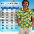 thumbnail image 6 of Whosucclay Tropical Hibiscus Plumeria Rambutan Palm Leaves Print Matching Hawaiian Holiday Outfit Set Men's Button T-Shirt Women's Sleeveless Sundress, 2026 Long Midi Dress Travel Outfit, 2XL, 6 of 7