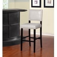 thumbnail image 3 of Linon Blake 30" High Back Bar Stool, Black/Dove Gray Faux Leather, 3 of 8