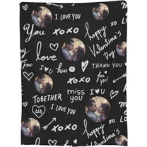 Personalised Blanket Custom Blanket with Photos Text, Custom Christmas Blanket with Photo Collages, Personalized Photo Gifts for Christmas Xmas New Year Birthday Wedding Anniversary