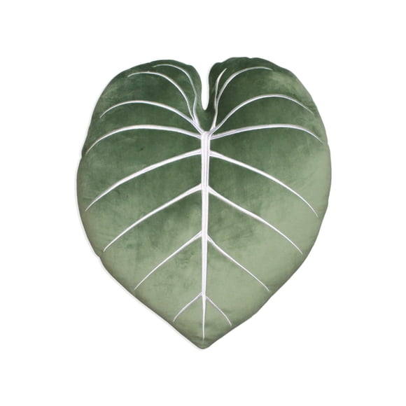 Philodendron Gloriosum Moody Green Leaf Throw Pillow Almohada decorativa para cama con flores y suculentas, ideal para amantes de las plantas, pulgar verde, amigos y familiares, decoración decorativa