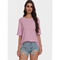 thumbnail image 2 of Women's Oversized T Shirts Tees Half Sleeve Crew Neck, 2 of 4
