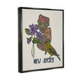 thumbnail image 3 of Stupell Industries New Jersey Detailed Pattern Graphic Art Jet Black Floating Framed Canvas Print Wall Art, Design by Valentina Harper, 3 of 6