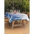 thumbnail image 3 of Outdoor Tablecloth with Umbrella Hole for Patio/Picnic/Party/Camping, Nautical Coastal Waterproof Table Cloth Rectangle Table Cover Washable, Summer Ocean Coral Starfish Conch Blue (60"x 102"), 3 of 8