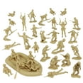 thumbnail image 4 of BMC Marx Plastic Army Men US Soldiers - Tan 31pc WW2 Figures - Made in USA, 4 of 6