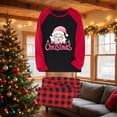 thumbnail image 2 of Aboser Christmas Pajamas for Family Matching Sets Pink Holiday Sleepwear Cute Xmas Santa Claus Graphic Shirt with Long Pants Jammies Set Pijamas De Navidad Para Familia, 2 of 4