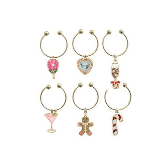 Packed Party Western Winter Wine Charms, 6 Pieces