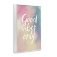 thumbnail image 4 of Stupell Industries Good Vibes Only Ombre Typography Painting White Framed Art Print Wall Art, 20 x 30, 4 of 10