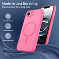 thumbnail image 4 of ShellTech Compatible with iPhone 16e Magnetic Slim Case Full Camera Protection, Compatible with Magsafe, Drop Protection,Matte Back Bumper Phone Cover for Women Girls,Rose, 4 of 6