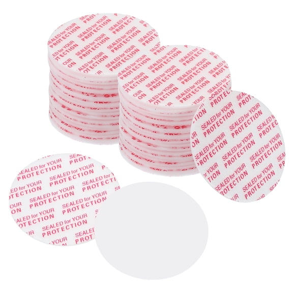 40mm/1.56inch Foam Lid Liner, 200Pcs PS Resistant Pressure Sensitive Seal White Red