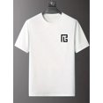thumbnail image 1 of Camiseta informal de manga corta para hombre con estampado geométrico único: cuello redondo, algodón suave, ideal para todas las estaciones., 1 of 6
