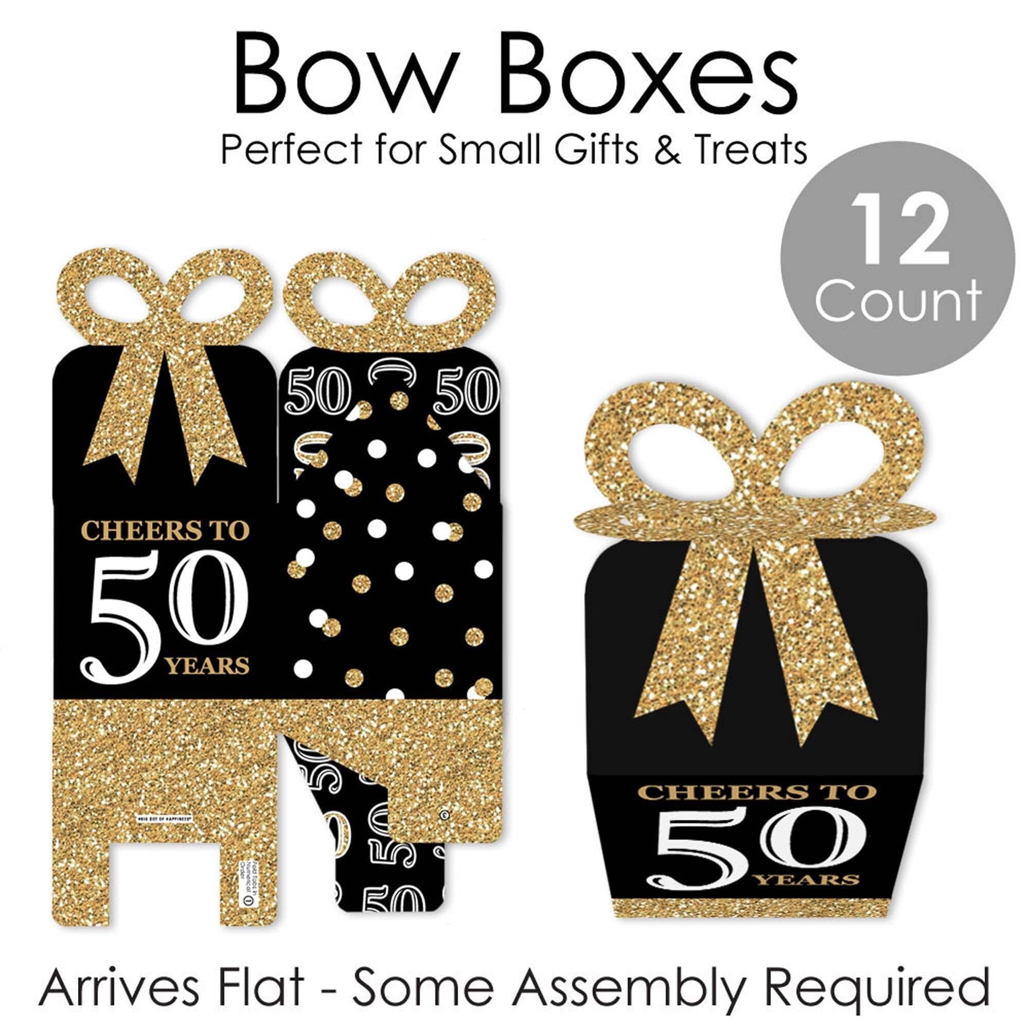 Big Dot Of Happiness Geschenkboxen Zum 60. Geburtstag – Gold, 12 Stück, 10,8 X 7,6 X 19,7 Cm, Faltbar