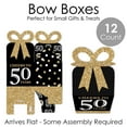 thumbnail image 6 of Big Dot of Happiness Adult 50th Birthday - Gold - Square Favor Gift Boxes - Birthday Party Bow Boxes - Set of 12, 6 of 8