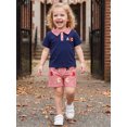 thumbnail image 6 of BemeyourBBs Toddler Baby Boys Back to School Outfit Baby First Day of School Outfits 2 3 4 5 6 7 Years Short Sleeve Embroidery Alphabet Shirt Plaid Shorts Set Toddler Boy Kindergarten Summer Outfit, 6 of 9