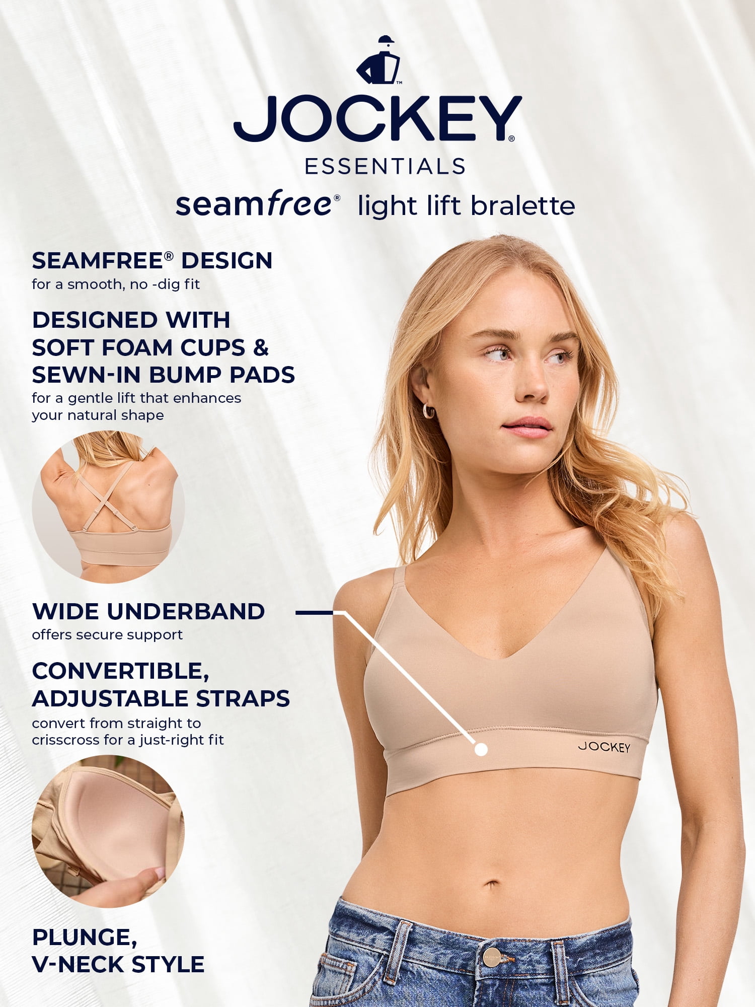 Jockey Essentials Light Lift Seamfree Bralette