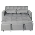 thumbnail image 7 of Convertible Sofa Bed with Adjustable Backrest, 3-in-1 Pull Out Couch Bed with Side Pockets & Waist Pillows, Convertible Sleeper Loveseat for Living Room Office, Space Saving, Easy Assembly, Light Gray, 7 of 7