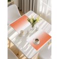 thumbnail image 5 of Orange Ombre Stripe Placemats Set of 4, Modern Abstract Art Gradient Striped Placemats for Dining Table, Place Mats for Kitchen Tabletop, Waterproof Wipeable Dining Table Mats Set, 5 of 9